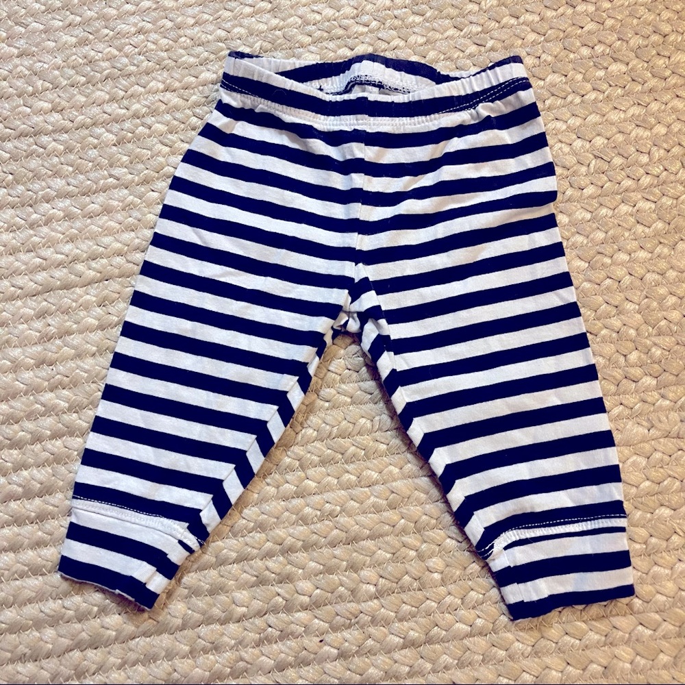 Primary baby pants – navy/white stripe 3-6mo